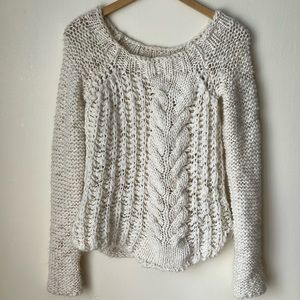 Free People boat neck chunky sweater